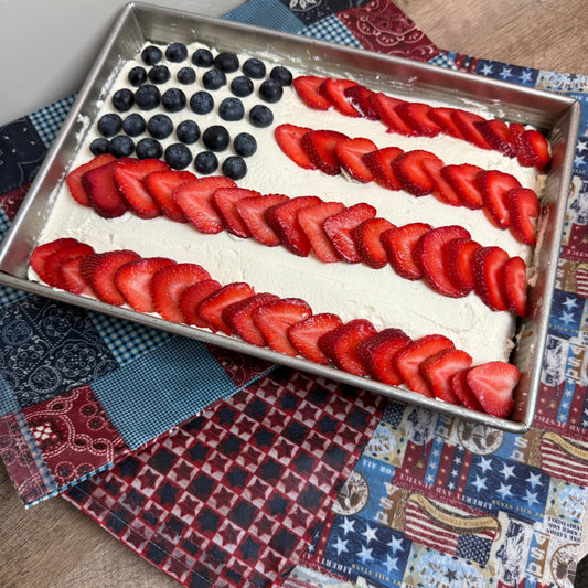 Whipped Cream Icing Recipe for American Flag Cake
