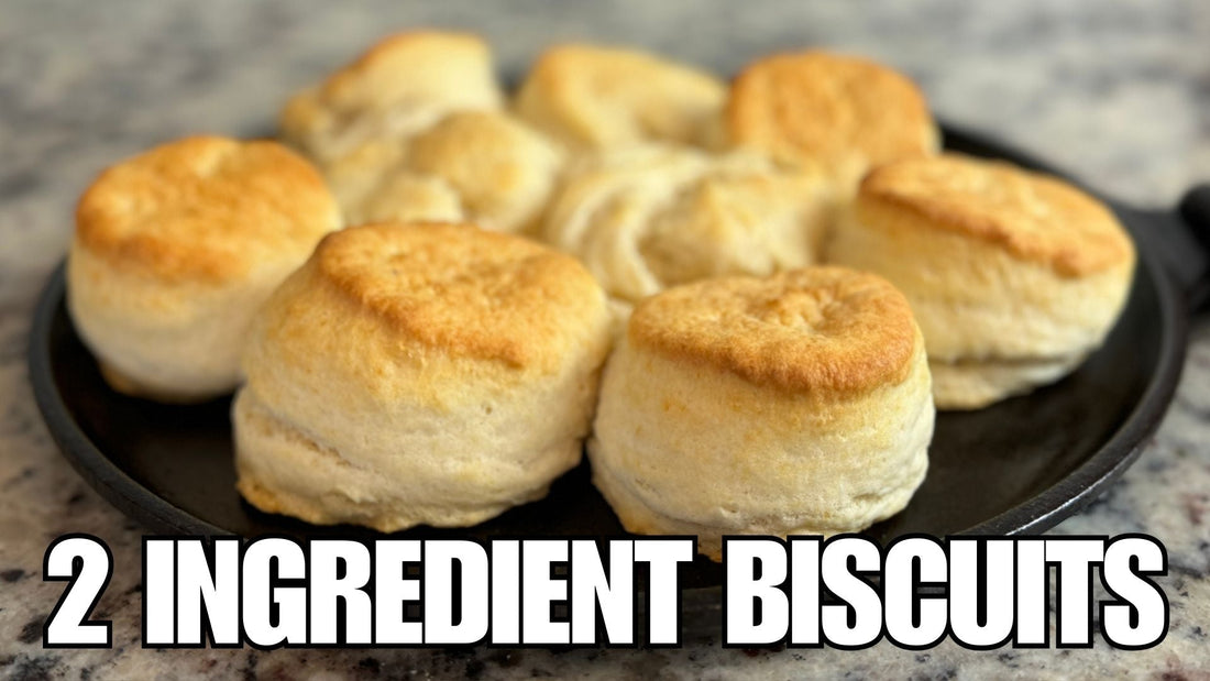 2 Ingredient Biscuits - Easiest Homemade Biscuit Recipe You Can Make - Cream Biscuits - 20 Minutes