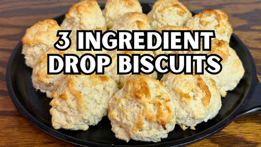 3 Ingredient Buttermilk Drop Biscuits with Melted Butter