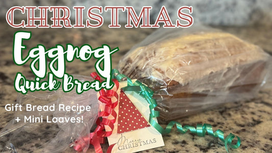 Christmas Eggnog Quick Bread with Glaze