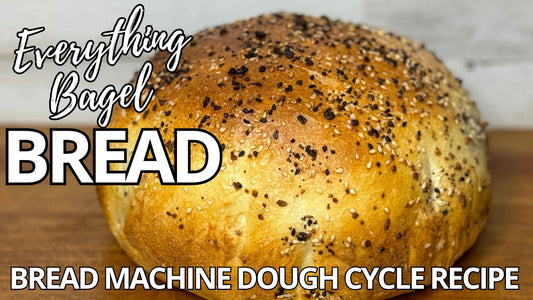 Bread Machine Dough Cycle Artisan Everything Bagel Bread Recipe - Rustic Crusty Dutch Oven Loaf