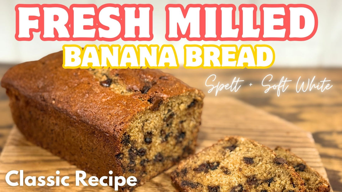 Simple Fresh Milled Flour Banana Bread