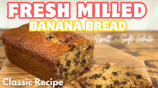 Simple Fresh Milled Flour Banana Bread