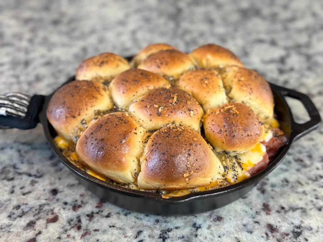 Ham & Cheese Sliders on Homemade Rolls
