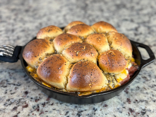 Ham & Cheese Sliders on Homemade Rolls