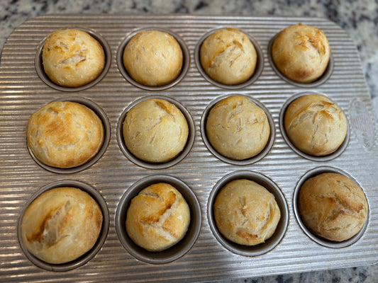 Easy Sourdough Rolls (Muffin Pan Method)