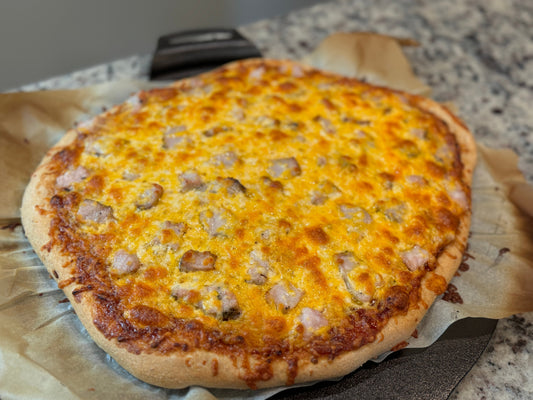 Fresh Milled Flour Pizza Dough (Bread Machine Dough Cycle) FMF Whole Wheat Pizza Crust