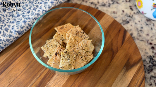 2 Ingredient Sourdough Discard Crackers