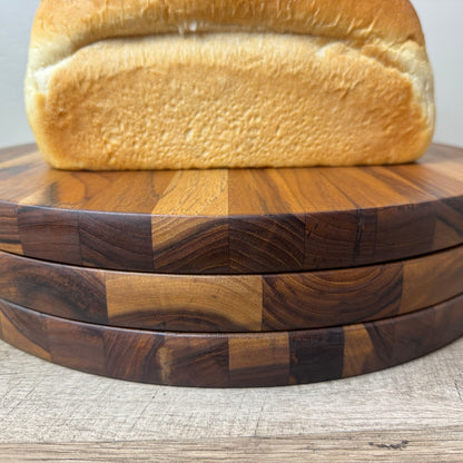 15 inch Round Teak Wood Cutting Board