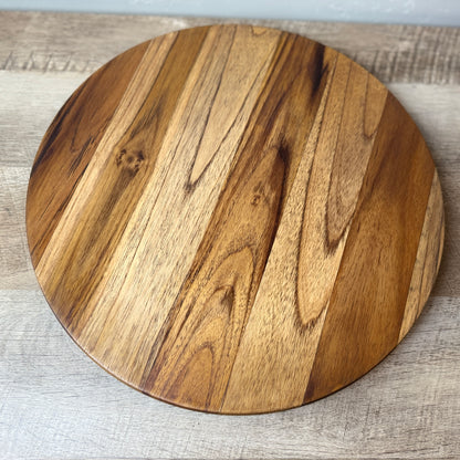 15 inch Round Teak Wood Cutting Board