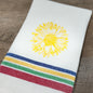 Flour Sack Tea Towel: Sunflower Multi-Stripe